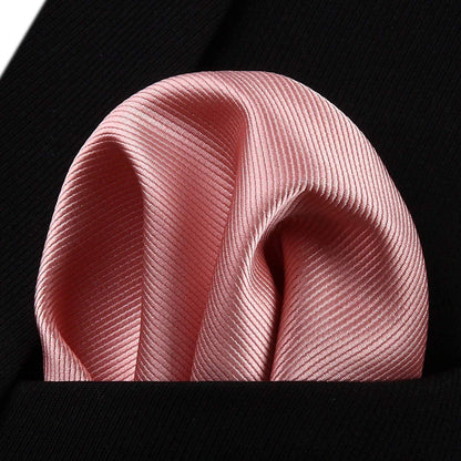Krawatten-Set Herren mit Einstecktuch – Einfache Pflege, Rosa