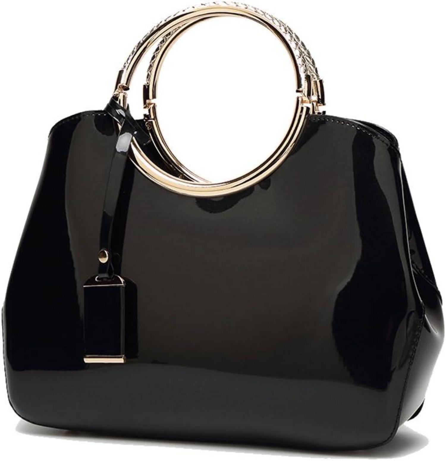 Damen Handtasche PU-Lackleder Henkeltasche Hochzeit Abendtasche