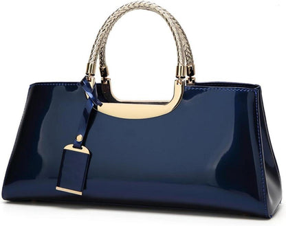 PU-Lackleder Handtasche Damen Abendtasche Umhängetasche