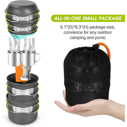 Camping Geschirr Set 16-teilig für 2 Personen Outdoor