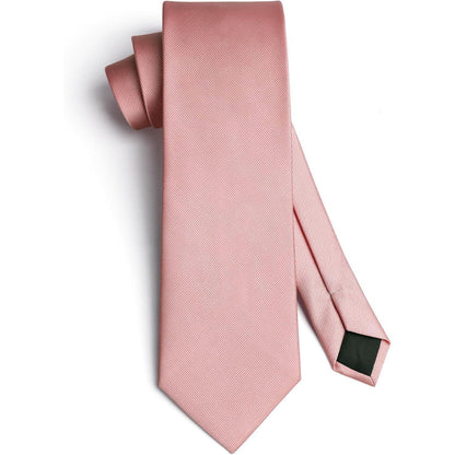 Krawattenset Schwarz mit Einstecktuch Krawattenklammer