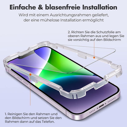 Schutzfolie 3er Pack iPhone 14/13/13 Pro 9H Glasfolie 6,1 Zoll Klar