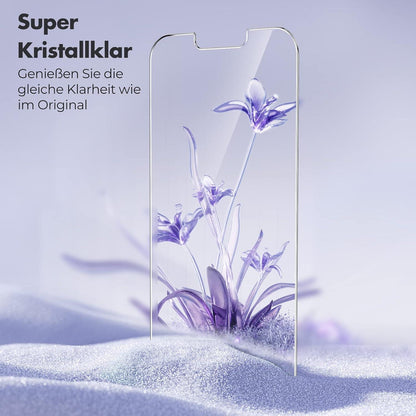 Schutzfolie für iPhone 14 13 Pro 9H Härte 3 Stück HD Klar 2.5D Glassschutz
