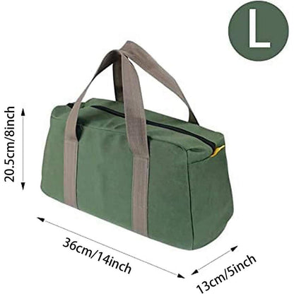 Grüne Werkzeugtasche 14-Zoll mit weit geöffnetem