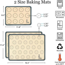 Antihaft Backmatte Silikon 3-Stück Set Grau Makronen Brot