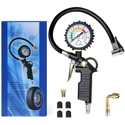 Luftdruckprüfer Reifenfüller 220 PSI Multifunktion Schwarz