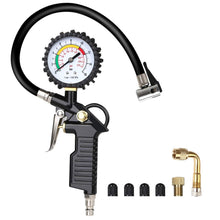 Luftdruckprüfer Reifenfüller 220 PSI Schwarz Multifunktion
