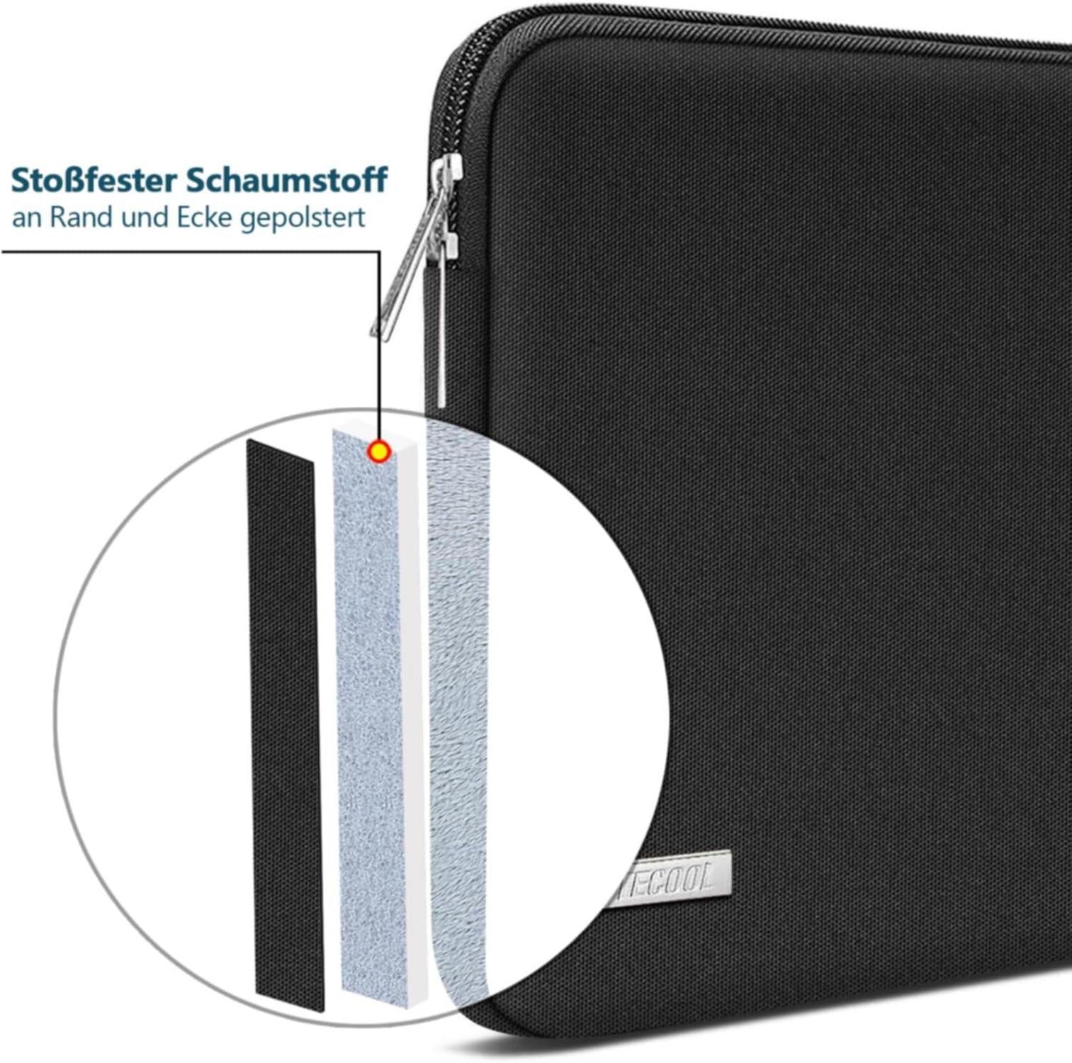 TECOOL 13-Zoll Laptop Tasche Hülle MacBook Air Pro Surface Pro iPad Pro(M4) Air(M2) 2024, Schwarz