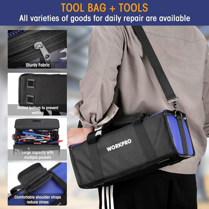WORKPRO 156-teiliges Universal Werkzeugset mit Tasche