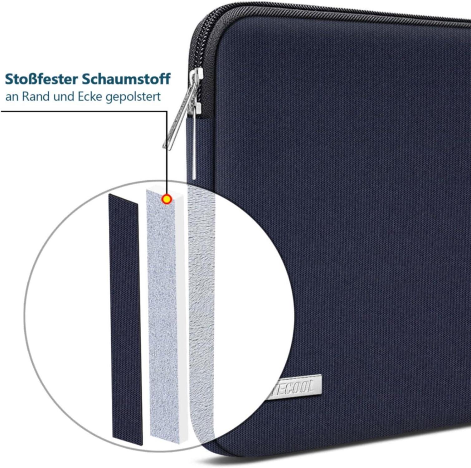 TECOOL 15,6 Zoll Laptop Tasche Hülle für Lenovo HP Dell Acer ASUS Samsung - Dunkelblau