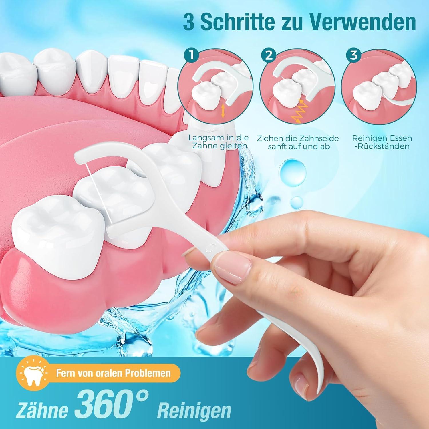 Zahnseide Sticks Zahn Draht Interdental Flossers Y-Form 340 Stück