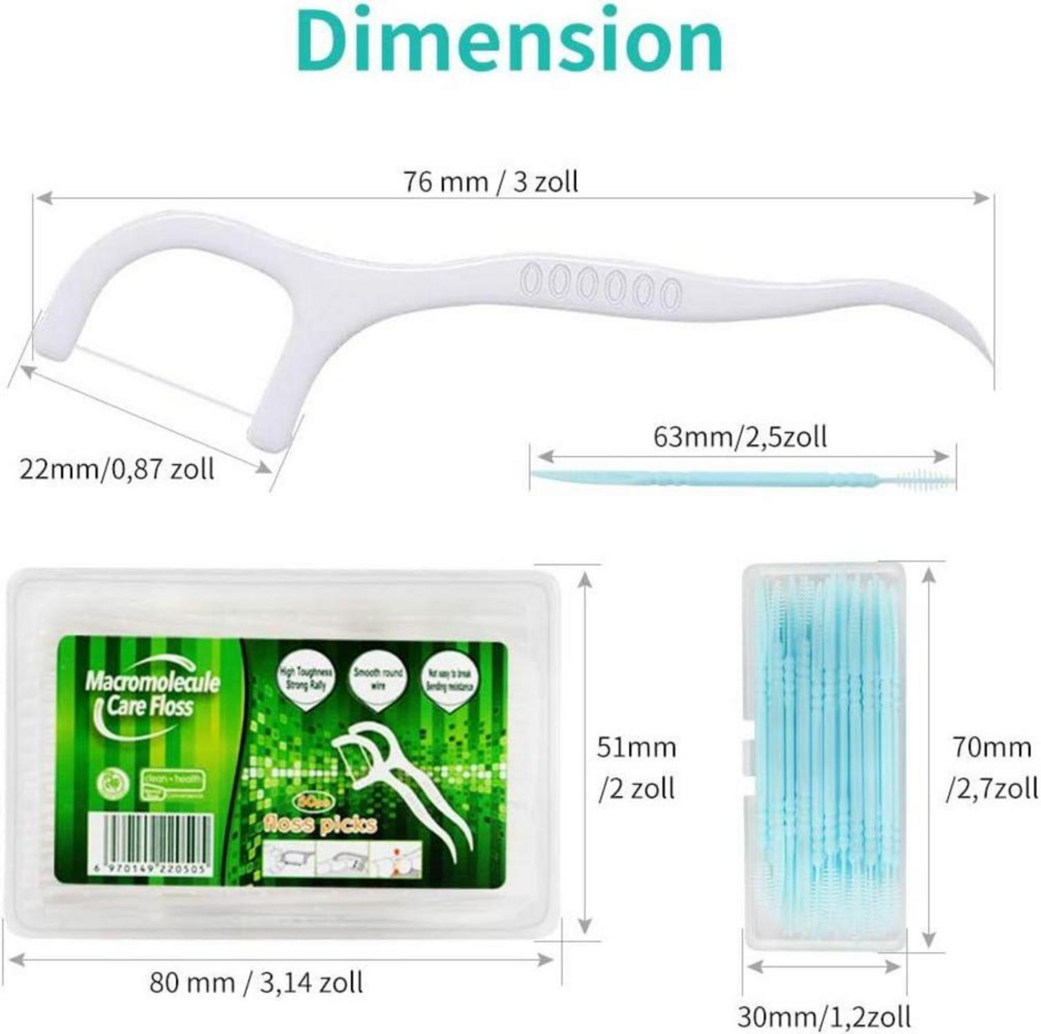 Dental Floss Interdental Sticks 340 Stück Zahnseide Zahnpflege Y-Form Design