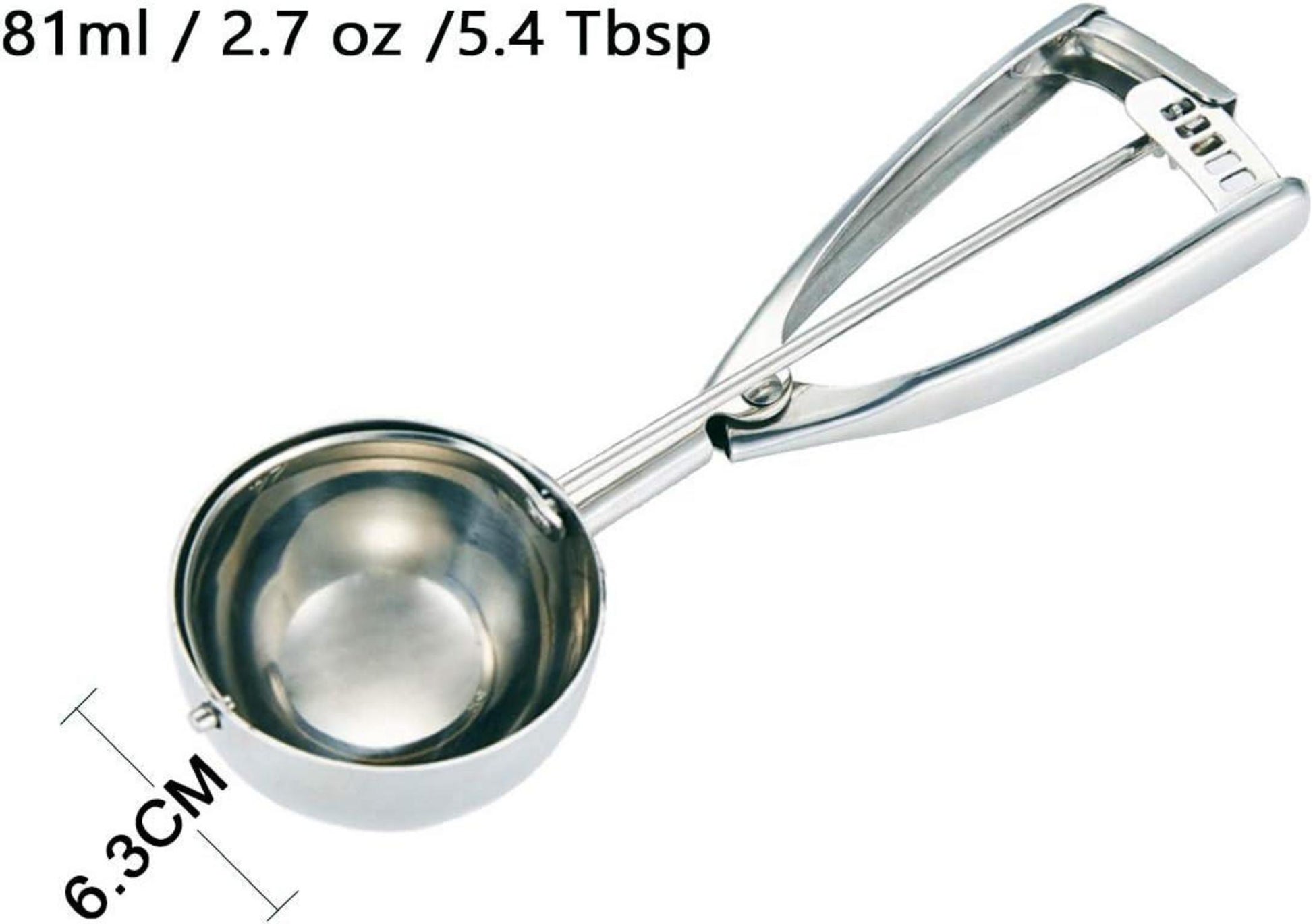 Eisportionierer Edelstahl 18/8 Groß Eislöffel mit Auslöser