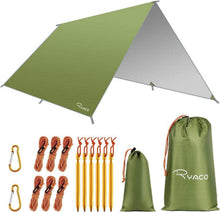 RYACO Tarp 3x3m Wasserdicht Zeltplane Ultraleicht mit Erdnägeln und