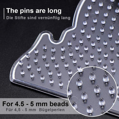 Bügelperlen Set mit Stiftplatte und Zubehör, DIY Kunststoff rund