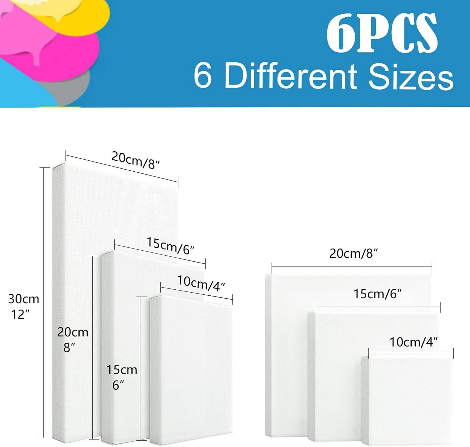 Leinwand Set Künstler 6 teilig Acryl Öl Malerei Rahmen 6 Größen