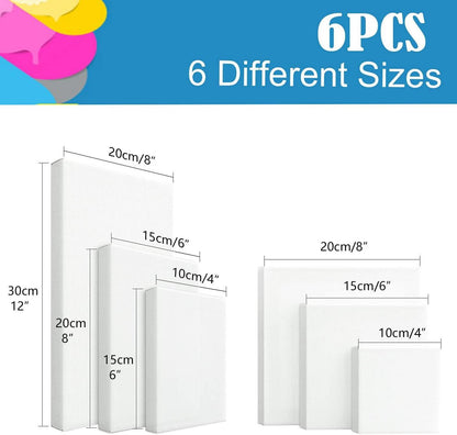 Leinwand Set Künstler 6 teilig Acryl Öl Malerei Rahmen 6 Größen