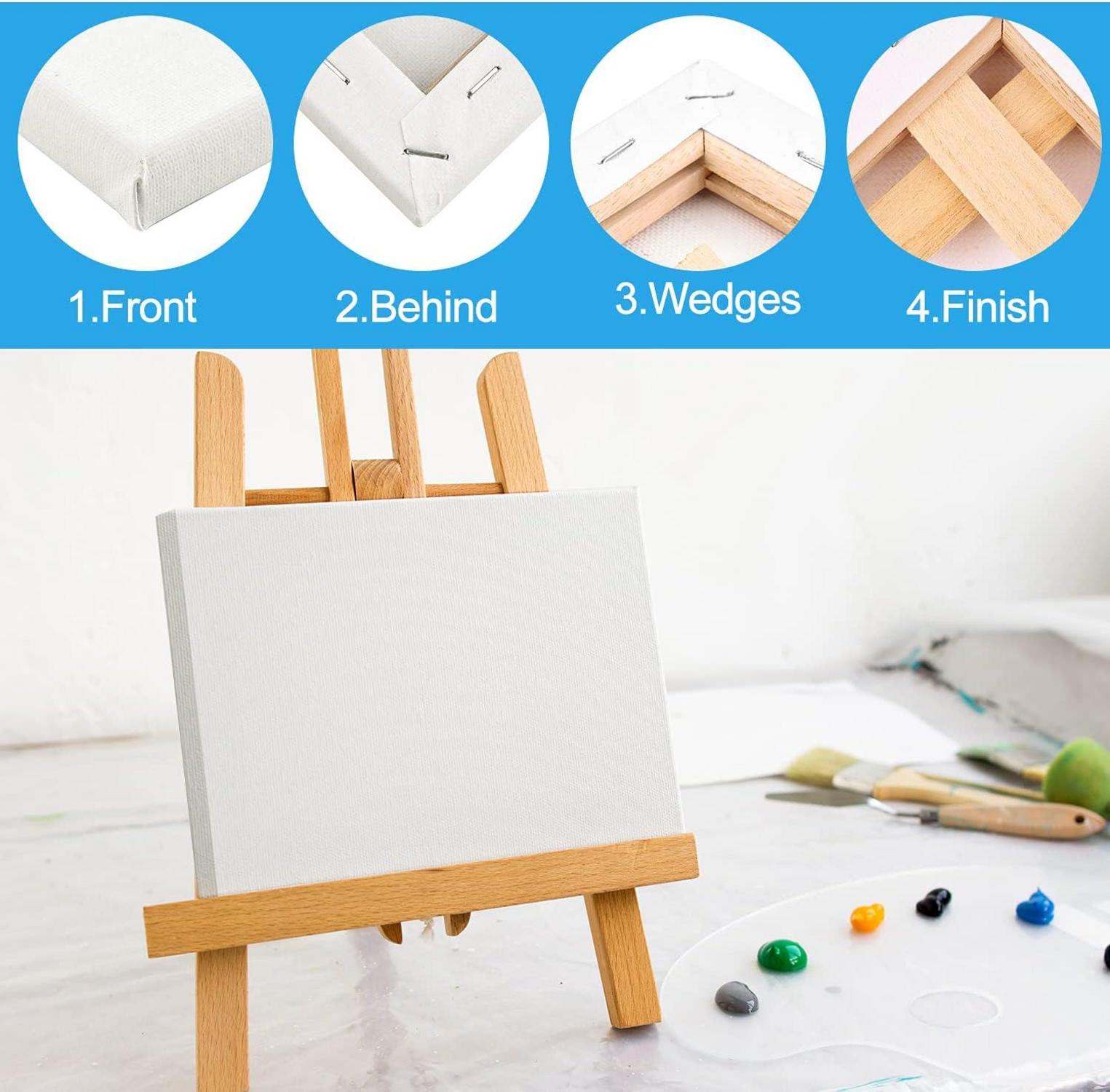Leinwand Set Künstler Leer Sortierte Größe Acryl Öl Malbrett 6 Stück