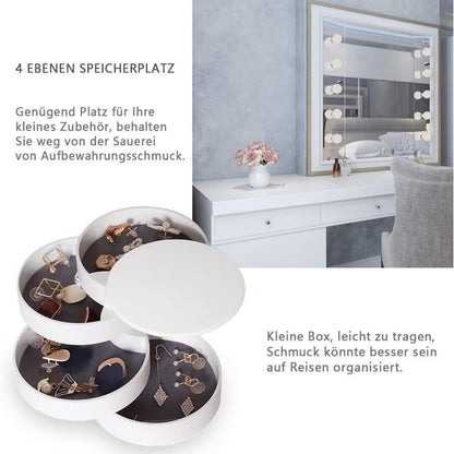 Schmuckaufbewahrung Schmuckkästchen Damen Organizer 4 Ebenen