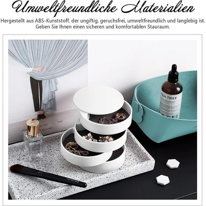 Schmuckaufbewahrung Schmuckkästchen Damen Organizer 4 Ebenen
