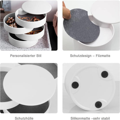 Schmuckaufbewahrung Schmuckkästchen Damen Organizer 4 Ebenen