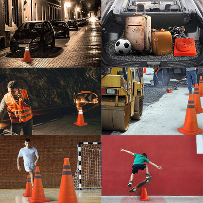 1Pack 18 Zoll zusammenklappbare Verkehrskegel orange 45 cm