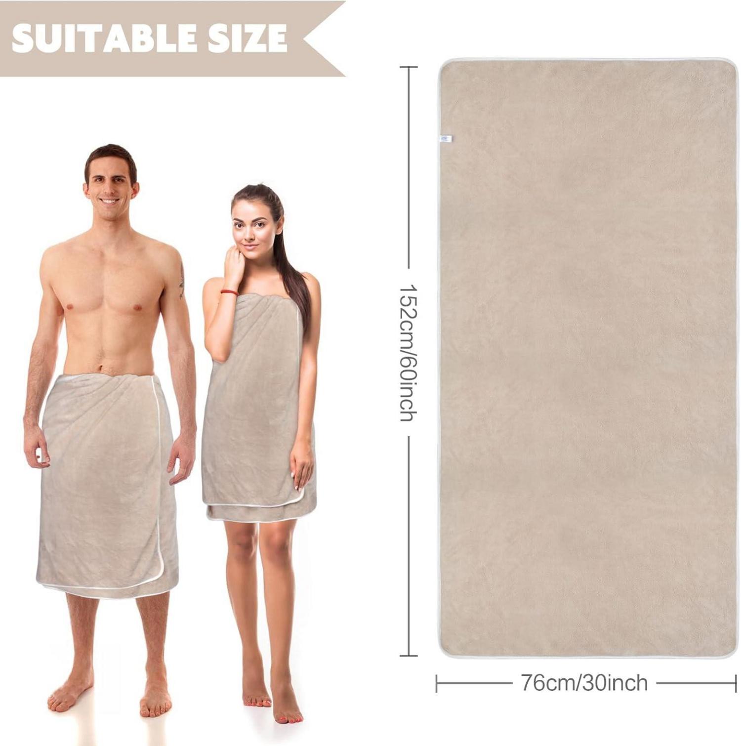 Großes Mikrofaser Badetuch XXL 2er Pack 76x152cm Saugstark