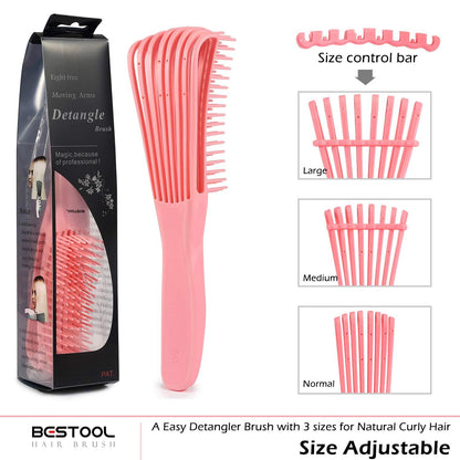 Lockenbürste für Naturhaar Afro Haar 3a-4c, Entwirrbürste