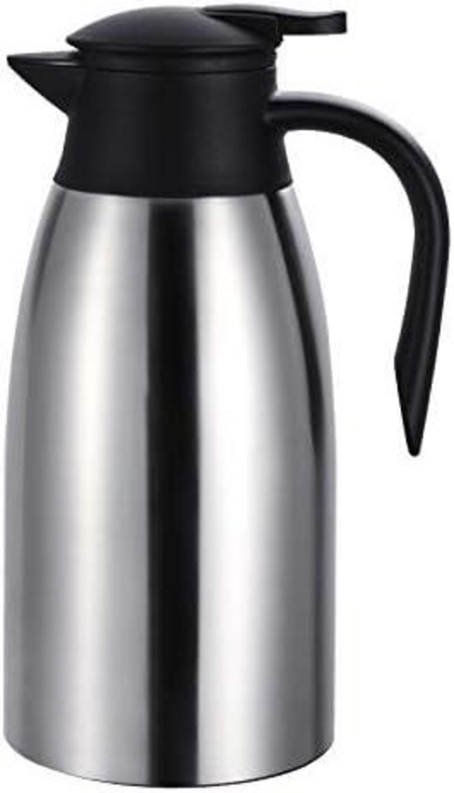 Thermoskanne 2l Edelstahl Isolierkanne Tee Kaffee 24h