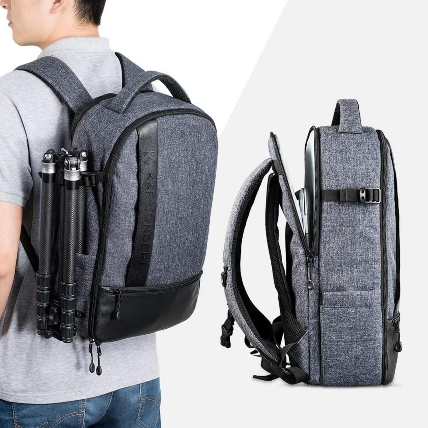 K&F Concept Kamerarucksack Spiegelreflex Fototasche für Canon Nikon Sony Olympus