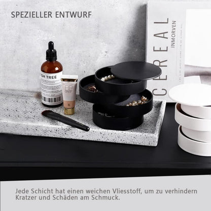 INMORVEN Schmuckaufbewahrung Schmuckkästchen 4 Ebenen