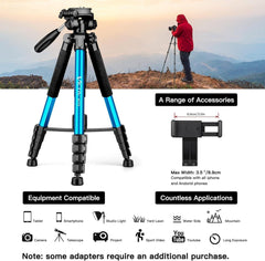 Victiv 182 cm Kamerastativ Aluminium Einbeinstativ T72 Blau
