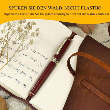 Rosenholz Kugelschreiber Set - Luxus Geschenk mit Nachfüllern