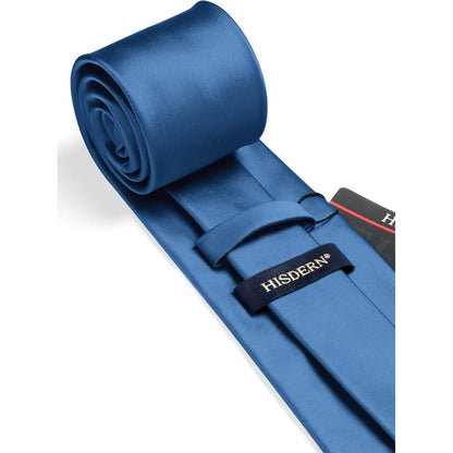 Herren Krawatte Extra lange Blau Elegant Hochzeit Set