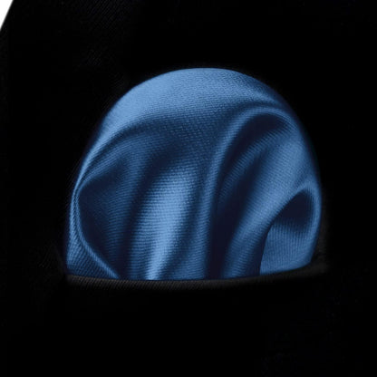 Herren Krawatte Extra lange Blau Elegant Hochzeit Set