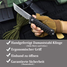 Damast Taschenmesser Tanto Messer Klappmesser Einhandmesser