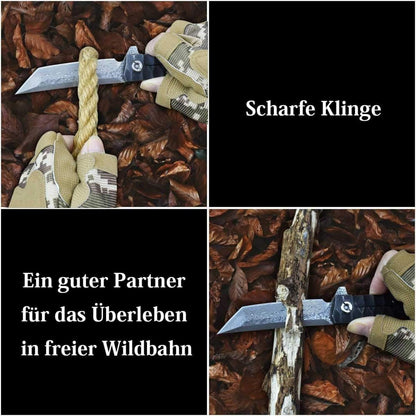 Damast Taschenmesser Tanto Messer Klappmesser Einhandmesser