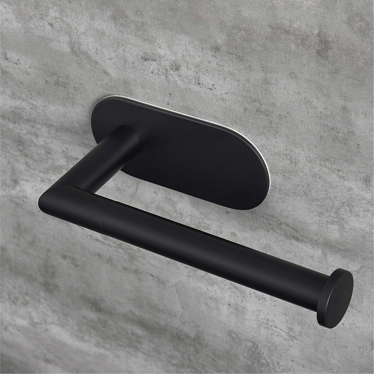 Toilettenpapierhalter ohne Bohren, matt schwarz, Edelstahl