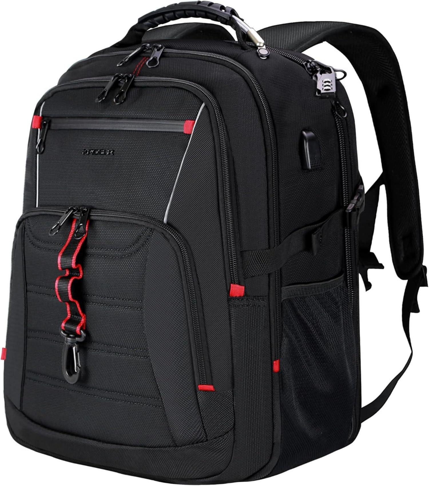 Laptop Rucksack 18.4 Zoll Herren Multifunktional Wasserdicht Schwarz