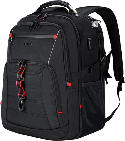 Laptop Rucksack 18.4 Zoll Herren Multifunktional Wasserdicht Schwarz