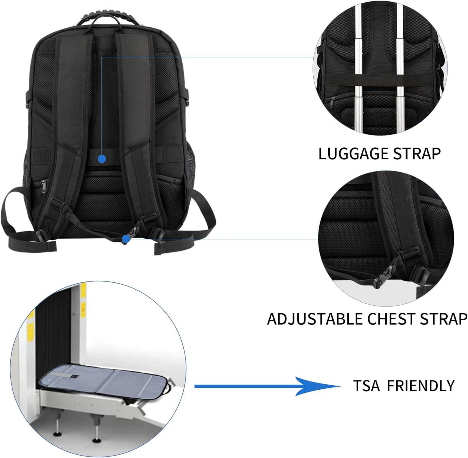 Laptop Rucksack Herren 18.4 Zoll Wasserdicht Multifunktion Schwarz