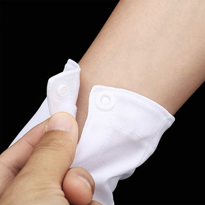 Weiße Baumwollhandschuhe für formelle Anlässe, 2 Paar 26 cm