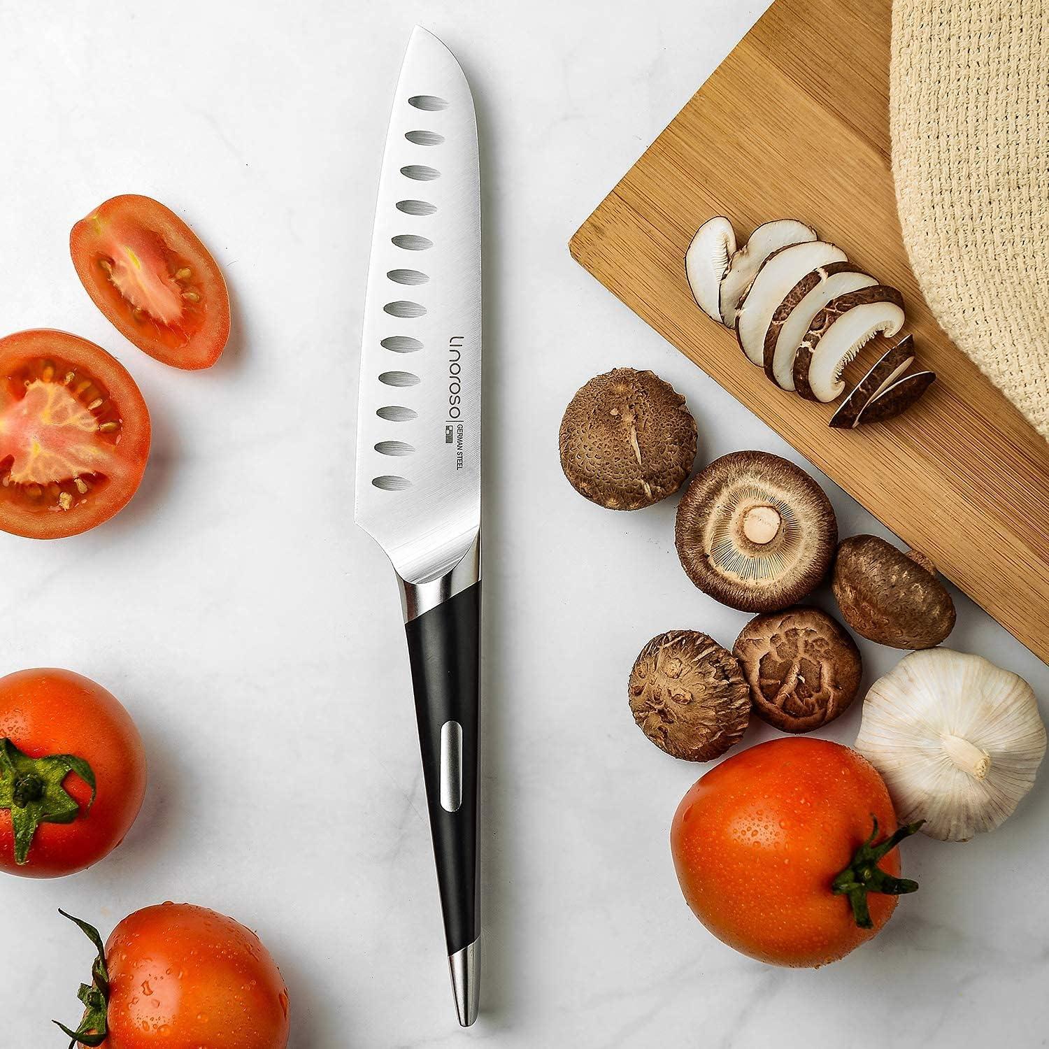 Santoku Messer 6 Zoll Ultra Scharfes Kochmesser Edelstahl mit