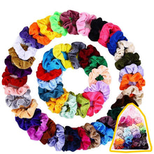 45 Stück Samt Haargummis in 45 Farben Haar Scrunchies