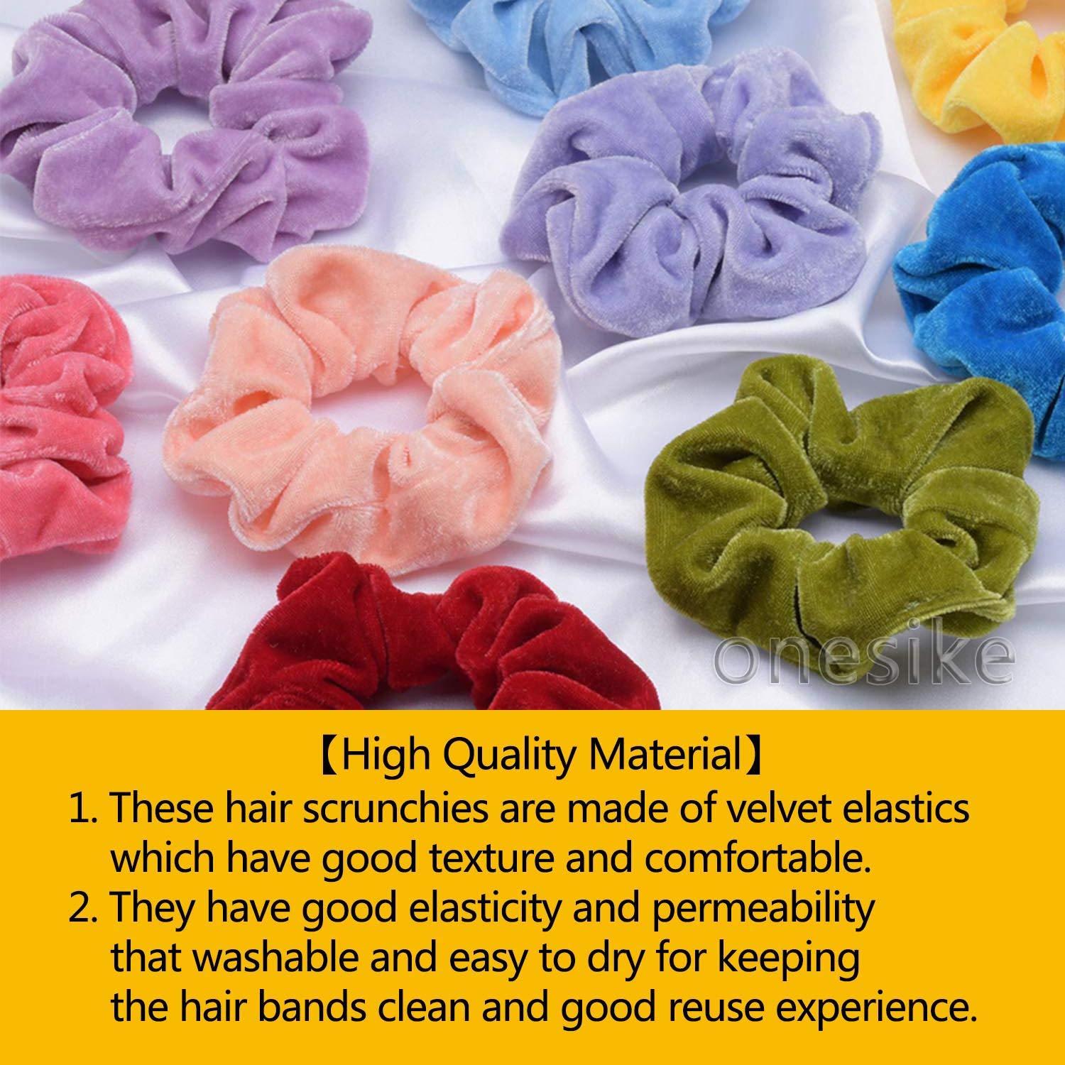 45 Stück Samt Scrunchies Haargummis Mädchen Damen 45 Farben