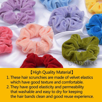 45 Stück Samt Scrunchies Haargummis Mädchen Damen 45 Farben