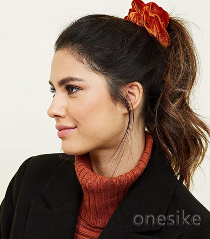 45 Stück Samt Haargummis Scrunchies in 45 Farben, Elastische