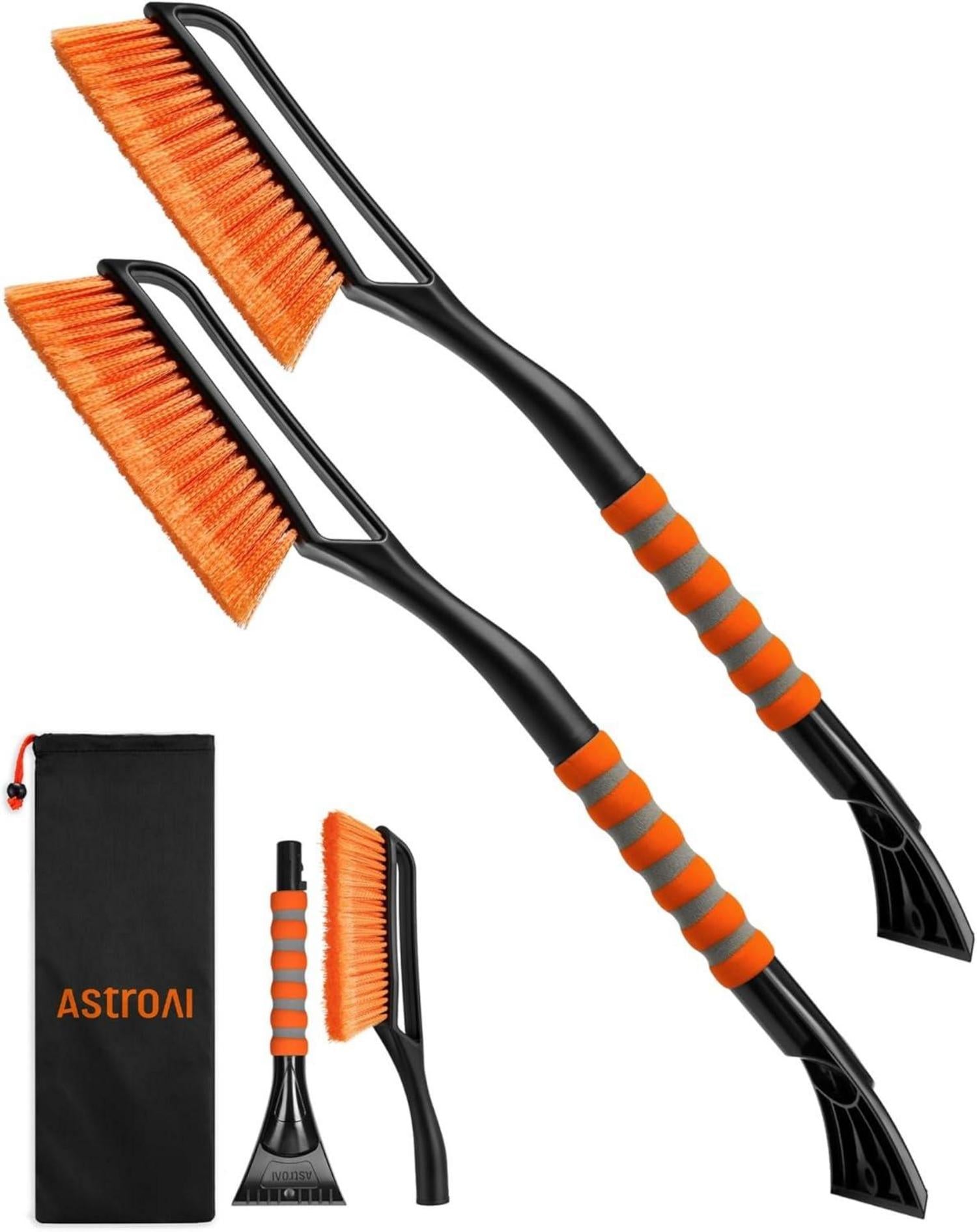 AstroAI Eiskratzer Auto mit Besen Schneebesen abnehmbarer 68CM lang