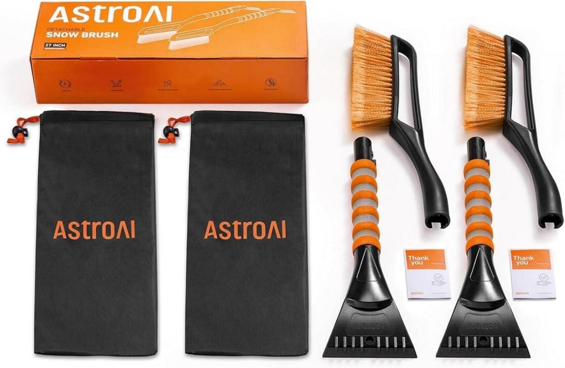 AstroAI Eiskratzer Auto mit Besen Schneebesen langlebig 68CM Ergonomisch