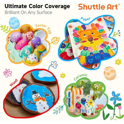 Shuttle Art Tempera Paint Sticks Set 30 Farben Kinder